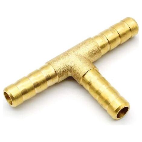 Lot de 4 raccords de tuyau pneumatique en laiton, raccords de tuyau de carburant en T (8 mm) (1/3)