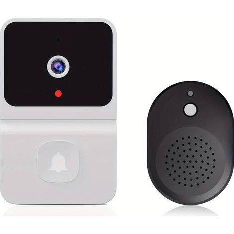 Sonnette vidéo sans fil avec caméra, sonnette vidéo intelligente grand angle, sonnette de sécurité rechargeable, sonnette de sécurité WiFi intelligente avec grand angle