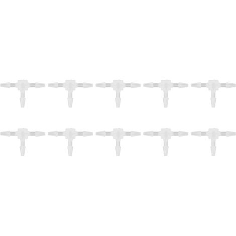 10 Pièces Raccords en T Plastique 3 Voies Haute Pression pour Tuyau 1/2" (1/5)