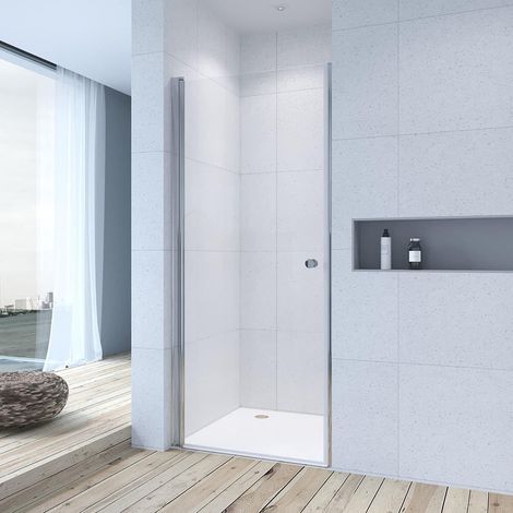 Duschkabine Duschtür Nischendrehtür Nano Beschichtung Nischentür Schwingtür ESG Glas klar 6 mm Glastür Dusche Pendeltür Duschtrennwand für Duschwanne 2. 75 x 195 cm (1/5)