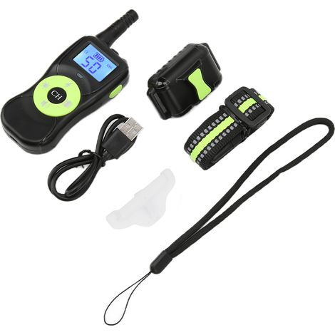Collier de dressage pour chien étanche, anti-aboiements, rechargeable, avec télécommande et 4 modes pour animaux de compagnie (1/5)