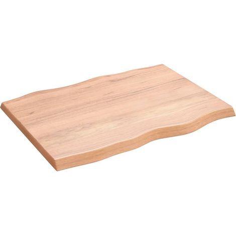 Dessus de table, Plateau De Table bois chêne massif traité bordure assortie LKF51020 (1/4)