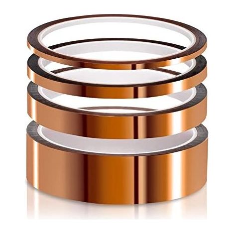 Lot de 4 Ruban Adhésif Silicone Polyimide Kapton Résistant aux Hautes Températures 260℃ - Longueur 30m pour Masquage, Soudure, Carte de Circuit Imprimé Isolant DIY (1/5)