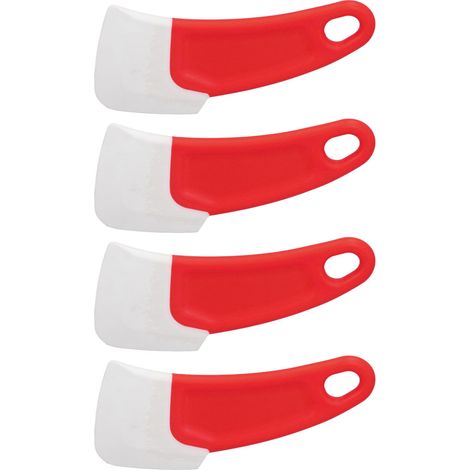 10 Pièces Spatule en Silicone Souple avec Trou de Suspension, Manche en PP pour Cuisine, Pâtisserie, Pâtes, Cuisson - Rouge (1/5)