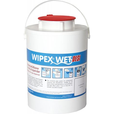 Dispenser di salviettine umidificate in plastica rossa WIPEX-WET
