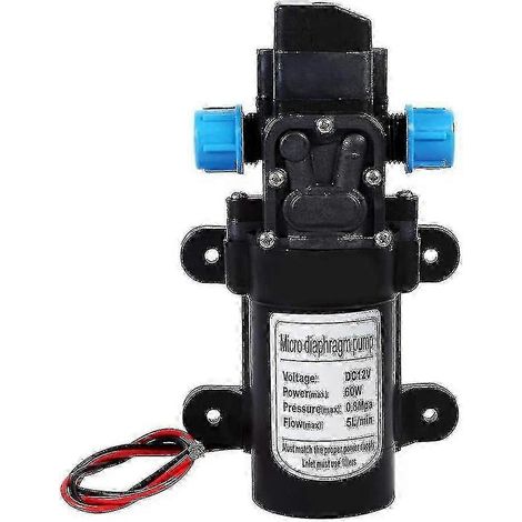 Pompe à eau 12 V 80 W, pompe à membrane auto-amorçante haute pression 5 L/min, avec pressostat (1/5)