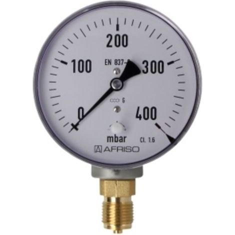 Manomètre à ressort avec capsule, gaz 0 - 400 mbar