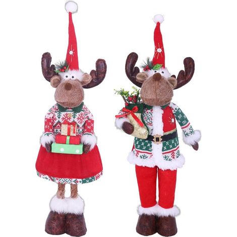XMAS RENNA IN PIEDI 80 CM UN DETTAGLIO DI STILE PER LE TUE FESTE CM.23X18X80H (1/2)