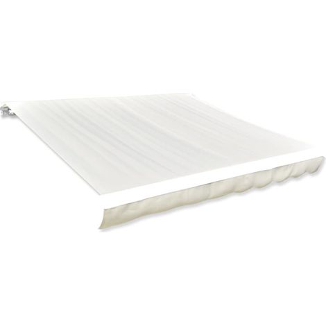 Tela de repuesto para toldo crema 6x3 m poliéster vidaXL