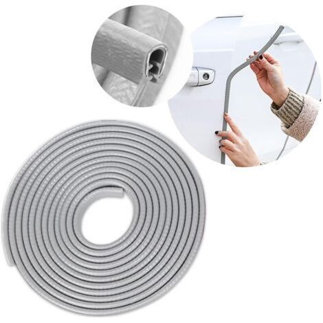 (Gris, 5 mètres) Joints en caoutchouc pour automobiles, protecteurs de bord de porte en aluminium, accessoires extérieurs automobiles généraux (1/5)