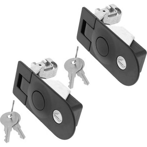 Lot de 2 verrous de porte robustes à compression avec loquet à levier (1/4)