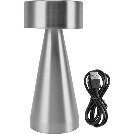 Lampe De Bureau - LED Portable Rechargeable En Metal - 3 Couleurs De Lumiere Et Gradation Progressive - Pour Lecture Nuit Et Bureau - 1 Unite (1/5)
