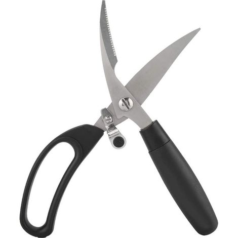 Ciseaux Cuisine - Acier Inoxydable 18/10 - Pour Os De Poulet Et Volaille - Ressort Automatique - Ergonomiques - 1 Pièce (1/5)