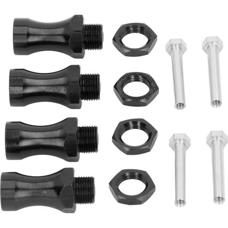 Élargisseur hex 30mm noir pour essieu 12-17mm, adaptateur de roue pour voiture RC 1/10 tout-terrain (1/5)