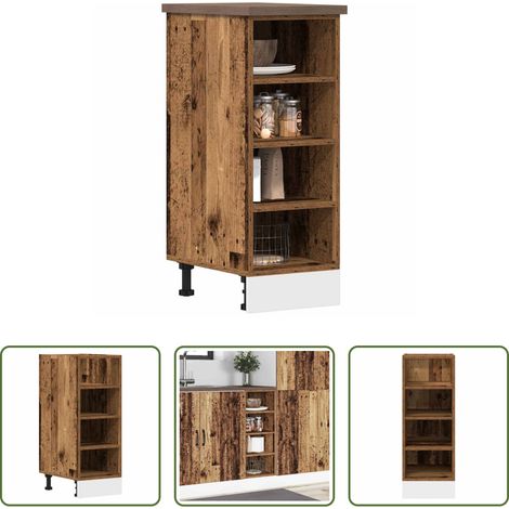 vidaXL Rangement cuisine - Meuble bas "Riga" Bois ancien 30 x 44,5 x 81,5 cm Bois d'ingénierie (1/5)