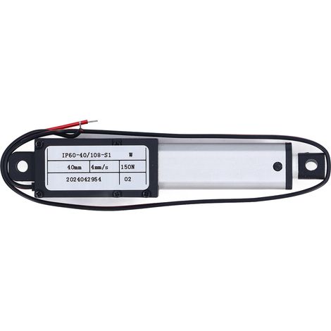 Mini actionneur de mouvement, course de 40mm, poussée 150N, vitesse de 4 mm/s, linéaire électrique en aluminium 24V