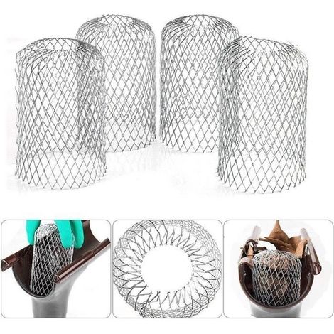 Protégez vos gouttières avec 6 filtres en aluminium flexible de 8cm de diamètre (1/4)