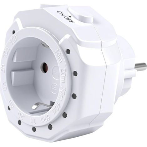 Programmateur Prise Electrique 12 Heures Prise programmable AC 230V 16A 3680W Compte à rebours LED indicateur minuteur Prise Interrupteur minuterie TM12
