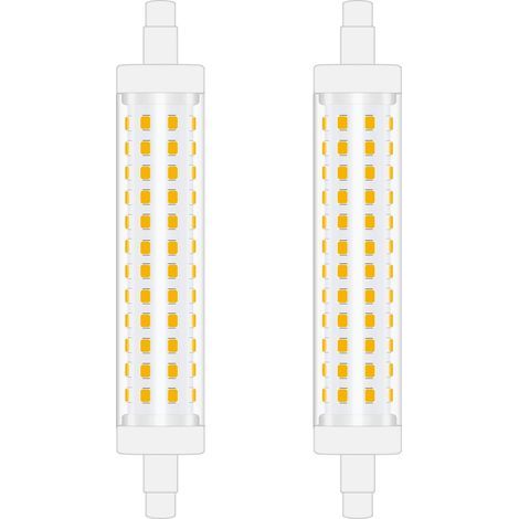 118mm R7S Ampoule LED 10W Blanc naturel 4000K linéaire projecteur à double extrémités remplacement de l’ampoule halogène 100W parfait pour chambre, salle de bain Non-Dimmable 2pcs (1/5)