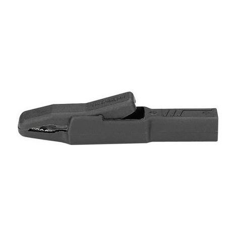 ABRAZADERA SEGURIDAD ALEACION SKS HIRSCHMANN AK 2 B ENCHUFABLE 4 MM CAT II 300 V NEGRO 932435100