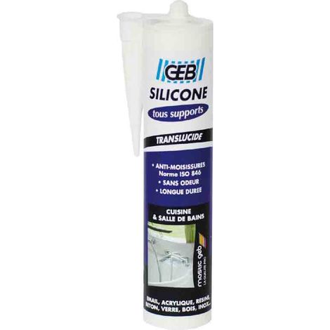 Geb Masilla de silicona translúcida para estanqueidad sanitaria (1/2)