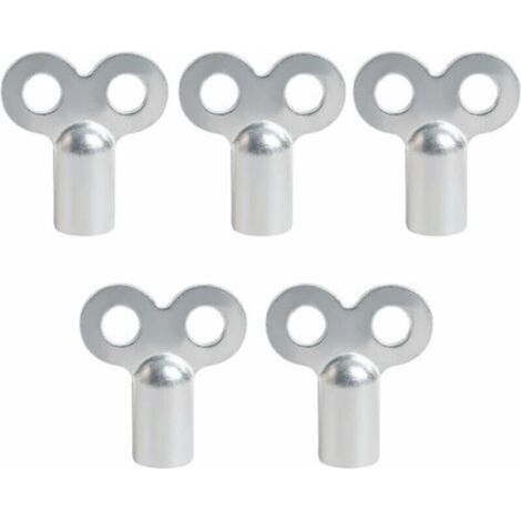 Lot de 5 clés de purge pour radiateurs - Compatibles avec tous les radiateurs - Clés carrées de qualité supérieure - Pratique