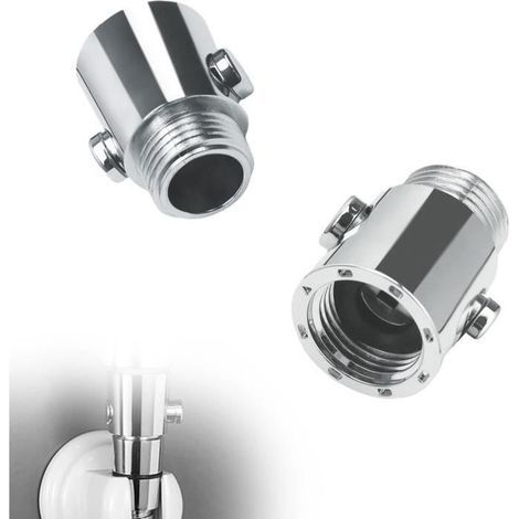 Acier Inoxydable Stop Douche,Entièrement Galvanisé Economiseur D'eau pour Douche,Arrêt D'eau un Clic Stop Douche Poussoir,avec Bague (1/4)