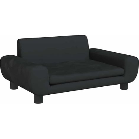 vidaXL Hundebett schwarz 70x45x33 cm Velours