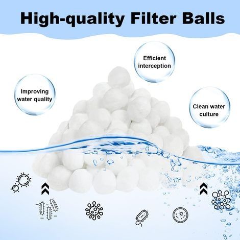 700 g Poolfilterbälle, ersetzen 25 kg Sand in Poolfiltern, Faserfiltermaterial für Schwimmbäder, Filterbälle für Filtersysteme (1/4)
