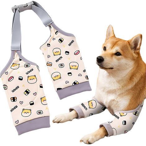 Protection pour pattes de chien, bandage pour coude pour chiens moyens et grands, empêche le léchage des plaies, soulage l'arthrite (1/5)