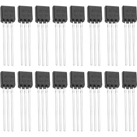 50 Stück BS170 MOSFET-Transistor-Ersatz N-Kanal-Gleichrichter-MOSFET-Röhre N-Kanal-Feldeffekttransistoren für DIY-Elektronikprojekte und Gleichstrommotorsteuerung (1/5)