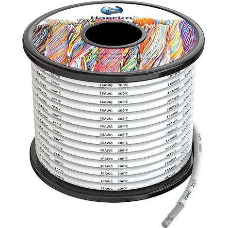 1.3mm² 16awg Silicone Electrical Wires White Color 15 Meters Cable Tinned Copper Wire Stranded