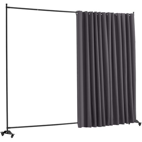 Mophorn Room Divider - Portable Panel Room Divider with Wheels, Curtain Divider Stand. Freestanding Privacy Screen (1/5)