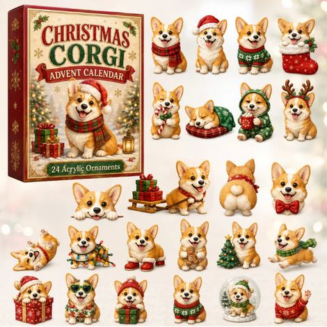 New Christmas Advent Calendar 2026 - Corgi's Love Arrives for the Holidays - B - 3D
