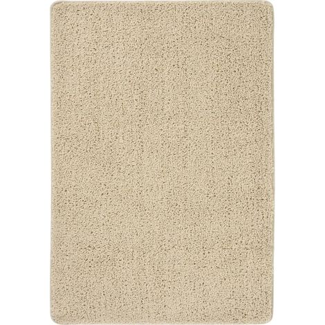Shaggy-Teppich Creme 120x170 cm Rutschfest