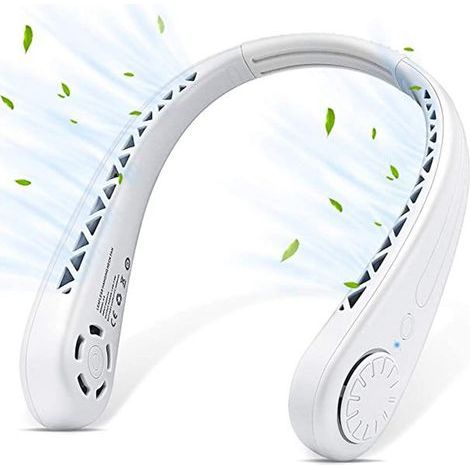ventilateur portable Mini ventilateur USB mains libres silencieux sans lame,petit ventilateur de cou flux d'air à les activités intérieures (1/5)