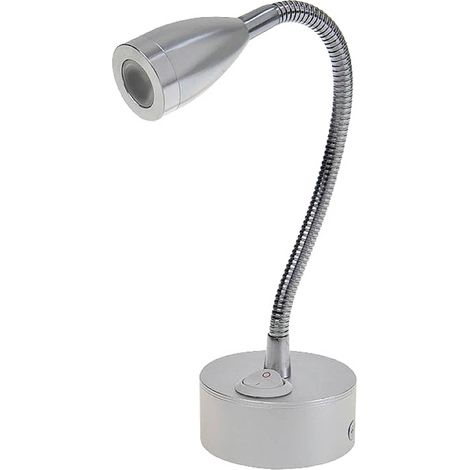 [NEUWERTIG] B-Ware Pro Plus Innenraumleuchte Led Aufbauleuchte Leselampe Schwanenhals Silber