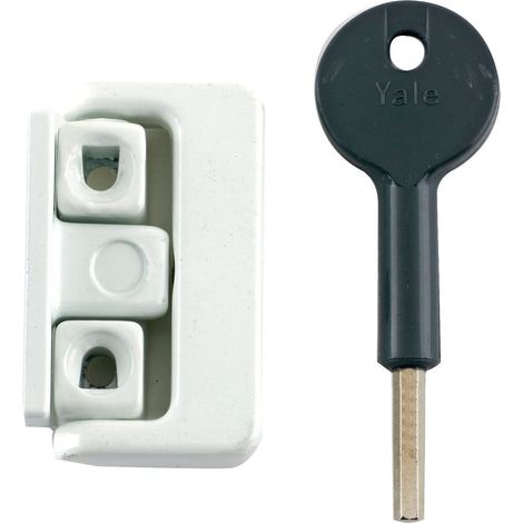Yale 8K101 White Window Latches Pack of 4, Key-Operated Casement Locks (1/4)