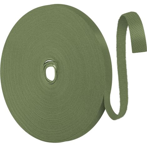 1 - Attache Plante - Lien Jardin - Support Tomates Réutilisable - Nylon Souple Résistant Intempéries - Légumes Fleurs Arbustes - Vert Gazon - 35m x 1cm