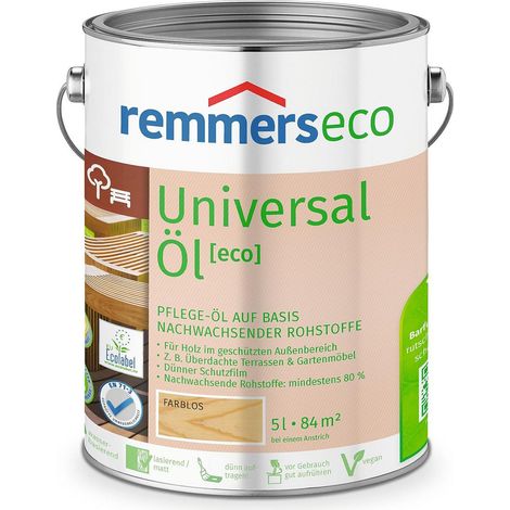 Remmers Universal-Öl [eco], 5 Liter, Gartenholz-Öl für aussen und innen, optimal für Gartenmöbel oder Holzterrassen, ökologisch, bienenverträglich (1/5)