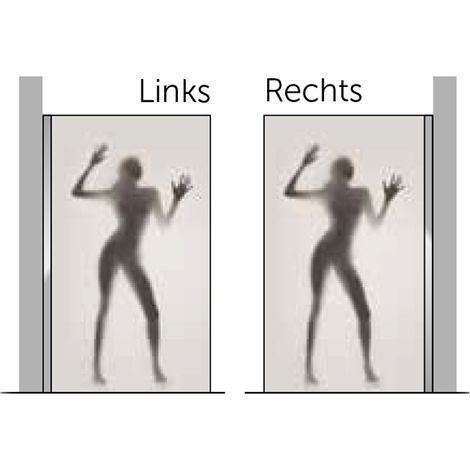 KuadraH Seitenwand 107-110x200 rechts IN ART T0431 silber