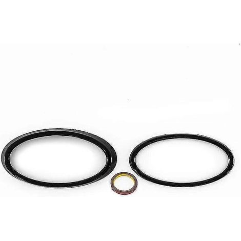 Front- und Heck-Logo-Emblem-Abdeckung aus ABS, passend für Subaru Forester Outback XV ab 2022, Schwarz