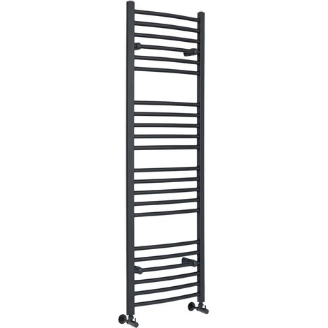 Hudson Reed Artle - Sèche-Serviettes Design Moderne Anthracite - Incurvé 160 cm x 49.8 cm