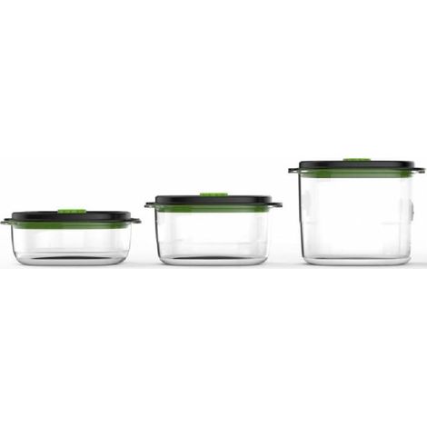 FoodSaver Set di contenitori sottovuoto trasparenti 3 pezzi