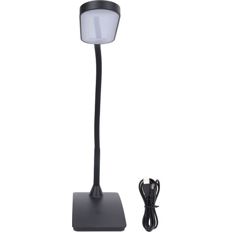 Lampe de bureau LED noire flexible et réglable pour salon, maison, bureau, tatouage, microblading, intensité lumineuse variable (1/5)