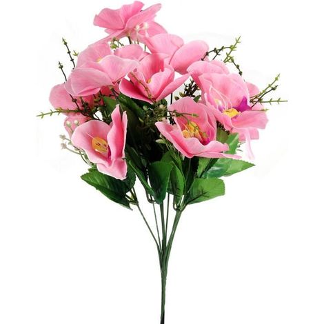 Bouquet di orchidee artificiali rosa chiaro - 10 pezzi, altezza 45 cm (1/3)