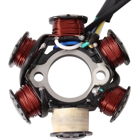 Statorspule für 50ccm, 70ccm, 90ccm, 110ccm und 125ccm Motorräder, 6-poliger Halbwellengenerator mit Zündkerzenkabel - x (1/3)