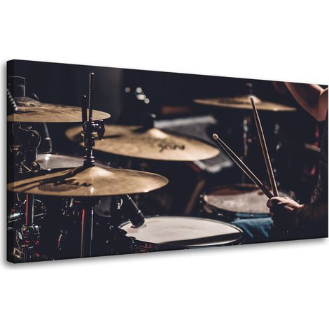 Leinwanddruck „Musik Schlagzeug Gary“ 80x40