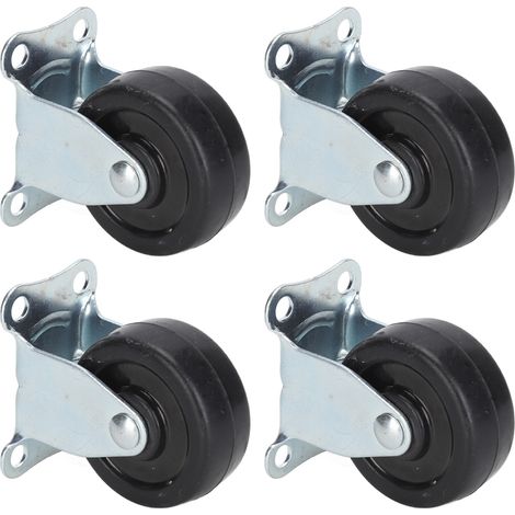 Set aus 4 richtungsgebundenen Gummirollen mit ultraleisen Lagern für Couchtische oder Blumenständer (5 cm). (1/5)