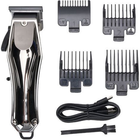 Electric Hair Clipper LED Display Rechargeable Cordless Hair Trimmer Set with Travel Lock for Home Salon (1/4)